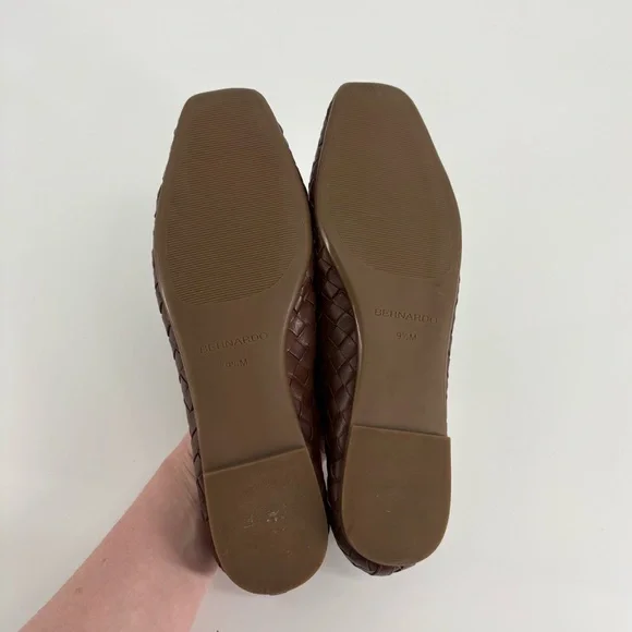 NWOT Bernardo x Anthropologie Gwynn Chocolate Woven Flats - Picture 5 of 10